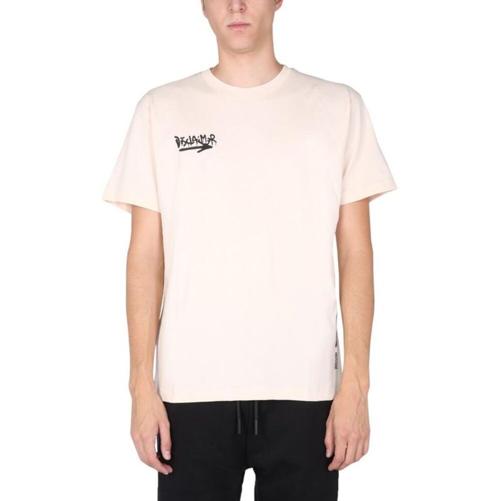 DISCLAIMER Graphic Print T-Shirt Men WHITE T-Shirts